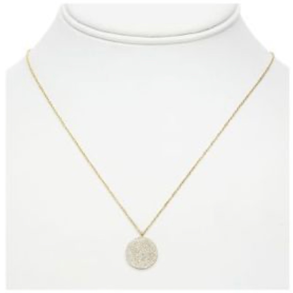 14k gold boutique ROUND DIAMOND NECKLACE